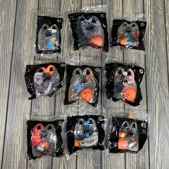 McDonalds Space Jam Happy Meal Toys 2021 Lot of 9 Basketball Taz Lebron Bugs - Picture 1 of 10